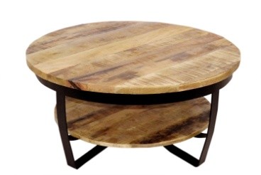 Mangohouten salontafel 90 × 90 cm