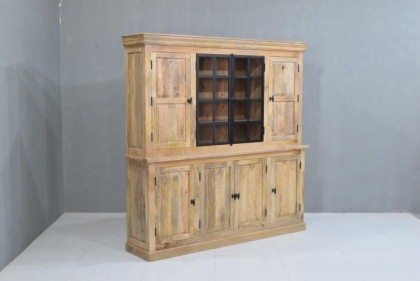 Buffetkast hout en metaal 200 × 200 cm